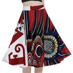 Devil2 A-line Full Circle Midi Skirt With Pocket by RuuGallery10