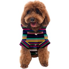 Horizontal Lines Colorful Dog Coat by Grandong