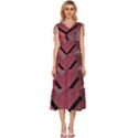 Blocks Abstract Pattern Art V-Neck Drawstring Shoulder Sleeveless Maxi Dress View1