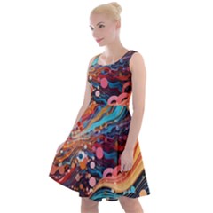 Pattern Abstract Knee Length Skater Dress by Grandong