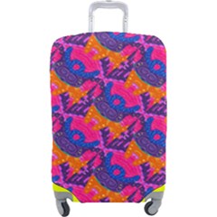 Purple Design Scrapbooking Blue Luggage Cover (large) by Grandong