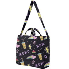 Cute-girl-things-seamless-background Square Shoulder Tote Bag by pakminggu