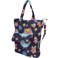 Owl-stars-pattern-background Shoulder Tote Bag by pakminggu