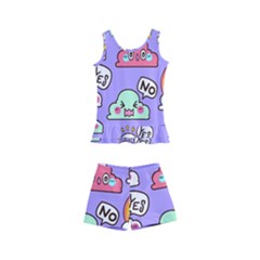 Cloud-seamless-pattern -- Kids  Boyleg Swimsuit by pakminggu