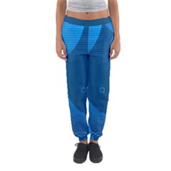 Abstract-classic-blue-background Women s Jogger Sweatpants by pakminggu