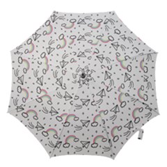 Cute-art-print-pattern Hook Handle Umbrellas (small) by pakminggu