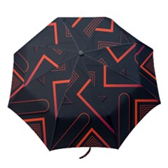 Gradient-geometric-shapes-dark-background-design Folding Umbrellas by pakminggu