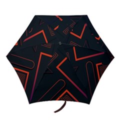 Gradient-geometric-shapes-dark-background-design Mini Folding Umbrellas by pakminggu