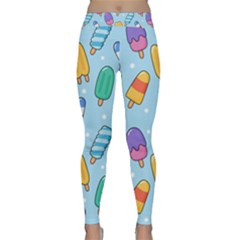 Cute-kawaii-ice-cream-seamless-pattern Classic Yoga Leggings by pakminggu