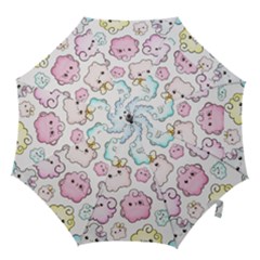 Cute-doodle-cartoon-seamless-pattern Hook Handle Umbrellas (large) by pakminggu