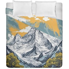 Nature Mountains Landscape Forest Duvet Cover Double Side (california King Size) by Ravend