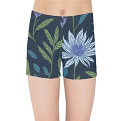 Abstract Floral- Ultra-stead Pantone Fabric Kids  Sports Shorts by shoopshirt