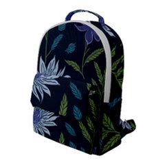 Abstract Floral- Ultra-stead Pantone Fabric Flap Pocket Backpack (large) by shoopshirt