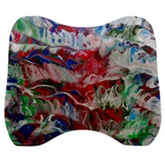 Abstract Waves Velour Head Support Cushion by kaleidomarblingart