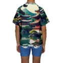 Japan Mount Fuji Japanese Kids  Short Sleeve Swimwear View2