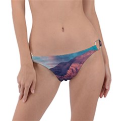 Adventure Psychedelic Mountain Ring Detail Bikini Bottoms by uniart180623