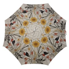 Woman Flower Pattern Straight Umbrellas by pakminggu