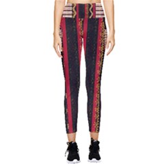 Textile Pattern Abstract Fabric Pocket Leggings  by pakminggu