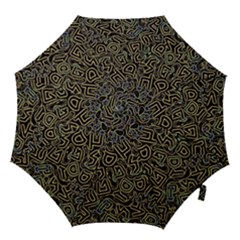 Pattern Abstract Runes Graphic Hook Handle Umbrellas (large) by pakminggu