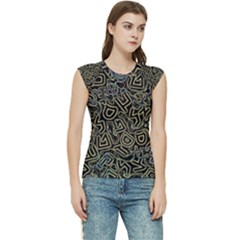 Pattern Abstract Runes Graphic Women s Raglan Cap Sleeve T-shirt by pakminggu