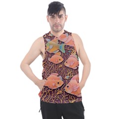 Tropical Fish Men s Sleeveless Hoodie by uniart180623