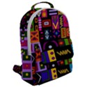 Abstract A Colorful Modern Illustration--- Flap Pocket Backpack (Large) View2