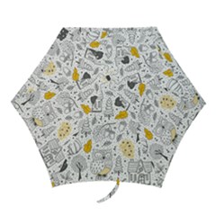 Doodle Seamless Pattern With Autumn Elements Mini Folding Umbrellas by pakminggu