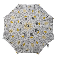 Doodle Seamless Pattern With Autumn Elements Hook Handle Umbrellas (large) by pakminggu