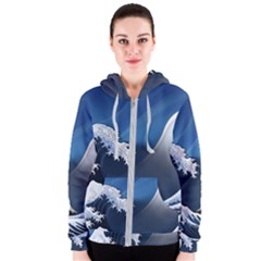 The Great Wave Off Kanagawa Women s Zipper Hoodie by pakminggu