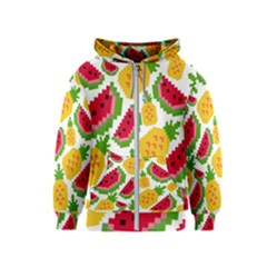 Watermelon -12 Kids  Zipper Hoodie by nateshop