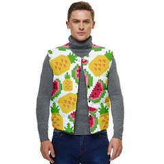 Watermelon -12 Men s Button Up Puffer Vest	 by nateshop