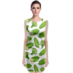 Vegetable Pattern With Composition Broccoli Classic Sleeveless Midi Dress by pakminggu