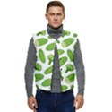 Vegetable Pattern With Composition Broccoli Men s Button Up Puffer Vest	 View1