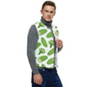 Vegetable Pattern With Composition Broccoli Men s Button Up Puffer Vest	 View2