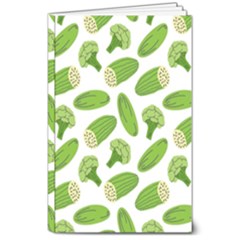 Vegetable Pattern With Composition Broccoli 8  X 10  Softcover Notebook by pakminggu