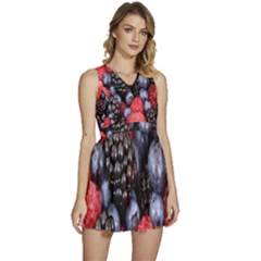 Berries-01 Sleeveless High Waist Mini Dress by nateshop