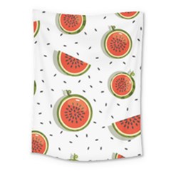 Seamless Background Pattern With Watermelon Slices Medium Tapestry by pakminggu