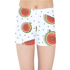 Seamless Background Pattern With Watermelon Slices Kids  Sports Shorts by pakminggu