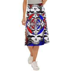 The Grateful Dead Midi Panel Skirt by Grandong