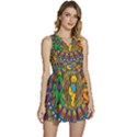 Dead Dancing Bears Grateful Dead Pattern Sleeveless High Waist Mini Dress View1