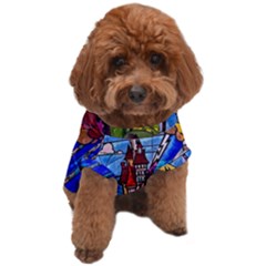 Beauty Stained Glass Castle Building Dog T-shirt by Cowasu