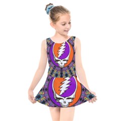 Gratefuldead Grateful Dead Pattern Kids  Skater Dress Swimsuit by Cowasu