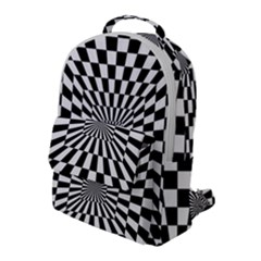 Optical-illusion-chessboard-tunnel Flap Pocket Backpack (large) by Bedest