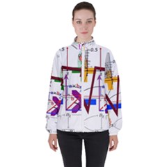 Mathematics Formula Physics School Women s High Neck Windbreaker by Bedest