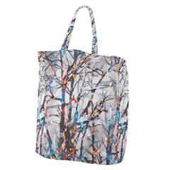 Forest-abstract-artwork-colorful Giant Grocery Tote by Bedest