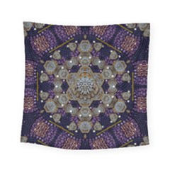 Flowers Of Diamonds In Harmony And Structures Of Love Square Tapestry (small) by pepitasart