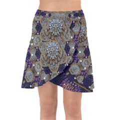 Flowers Of Diamonds In Harmony And Structures Of Love Wrap Front Skirt by pepitasart