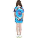 Abstract-kaleidoscope-pattern Kids  T-Shirt And Sports Shorts Set View2