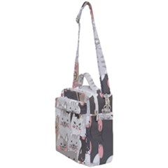 Cute Cats Seamless Pattern Crossbody Day Bag by pakminggu