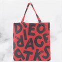 Letters Alphabet Typography Texture Grocery Tote Bag View2